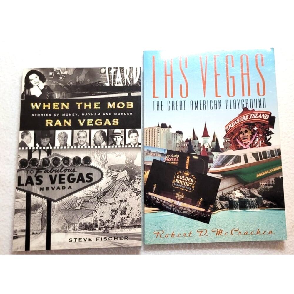 BOOK LOT Las Vegas The Great American Playground & When The Mob Ran Vegas